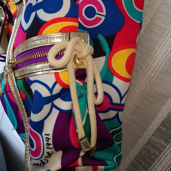 Coach Multicolor Poppy Tote - Picture 14 of 15